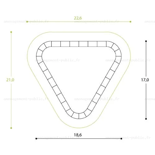 Aménagement circuit pumptrack en polyester